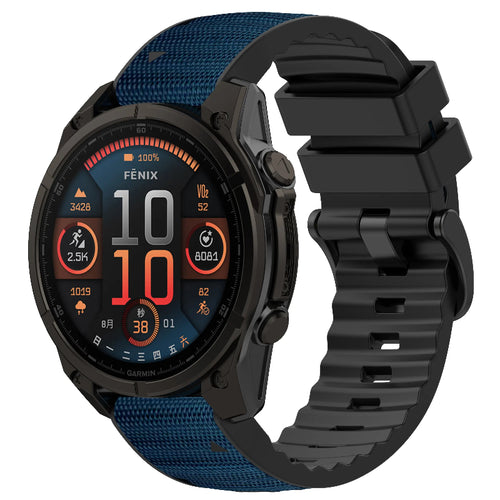 quickfit hybrid leather band blue