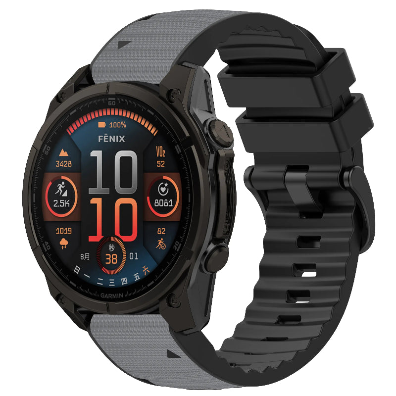Correa híbrida nylon Garmin Tactix 8 - 47mm (gris claro)