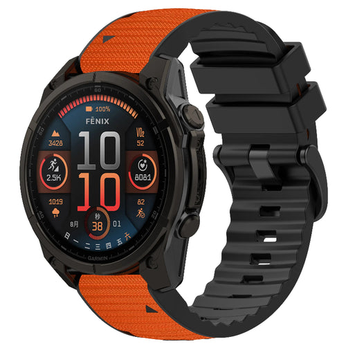 quickfit hybrid leather band orange