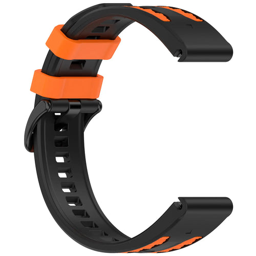 Garmin Fenix E Sport Grain Strap (Black/Orange)