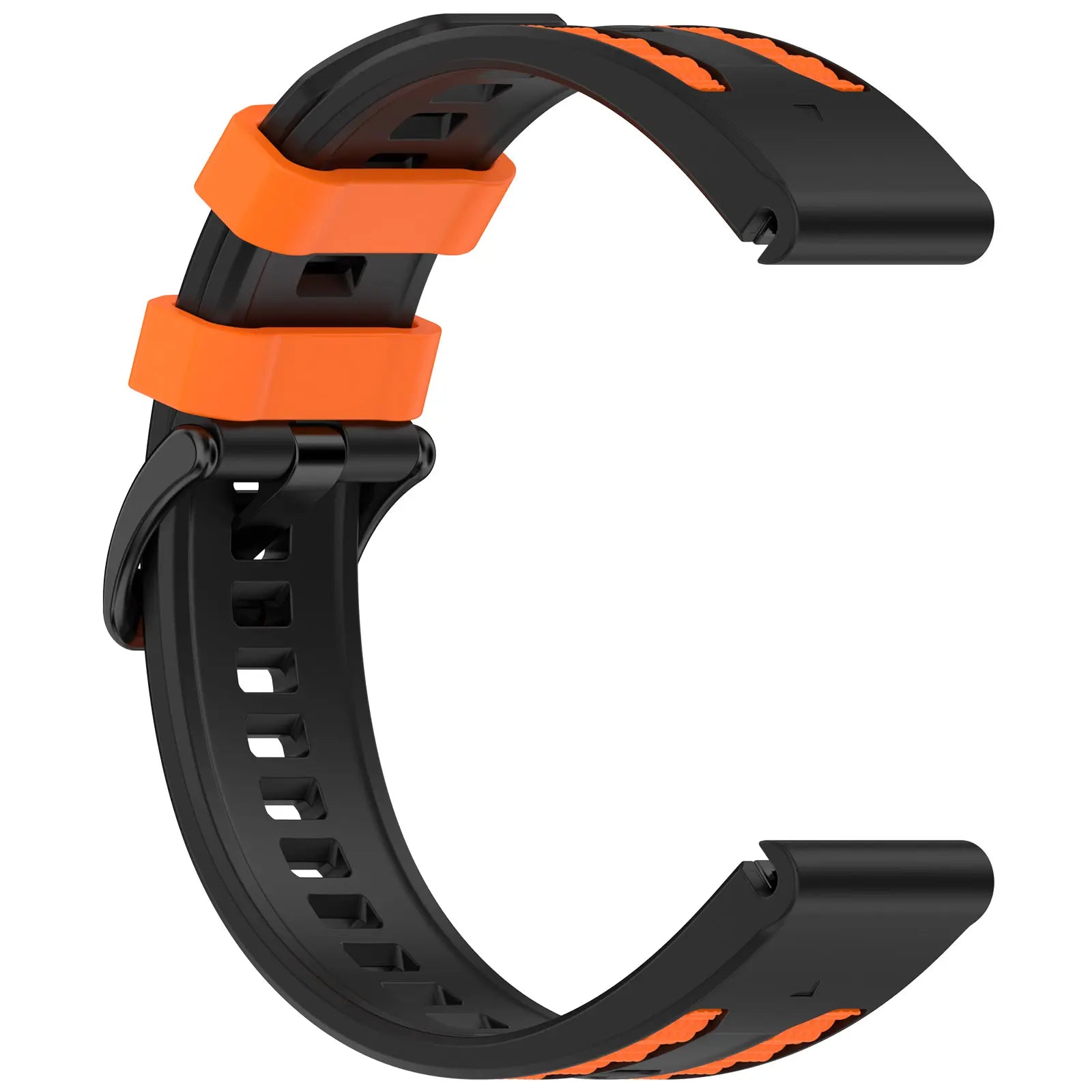 Garmin Fenix E Sport Grain Strap (Black/Orange)