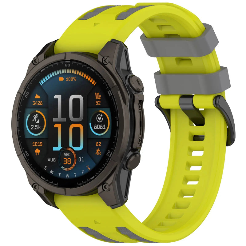 quickfit 26mm sport grain band lime grey