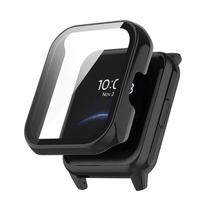Funda rígida Realme Watch 2 con cristal (negro)