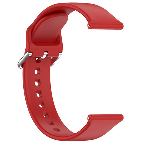Universal 24mm Silicone Buckle Strap (Red)