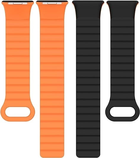 Correa silicona magnética Redmi Watch 4 (negro/naranja)