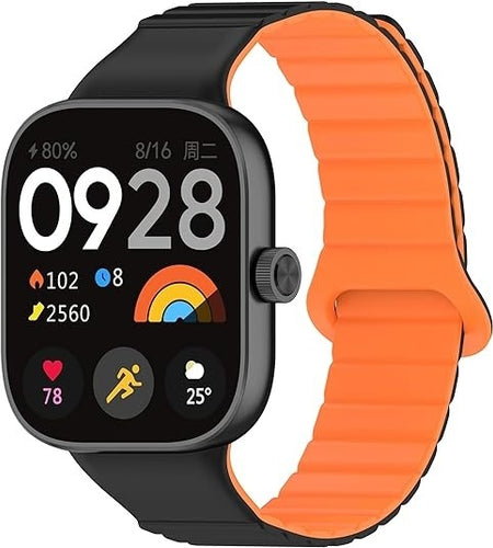 Xiaomi Smart Band 10 Pro Magnetic Silicone Strap (Black/Orange)