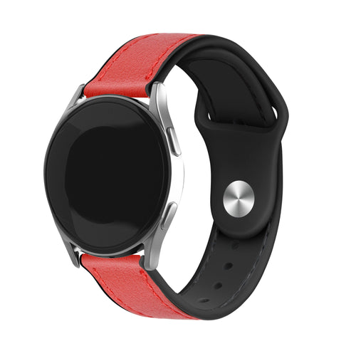 Correa cuero híbrida Amazfit GTS 4 (rojo)