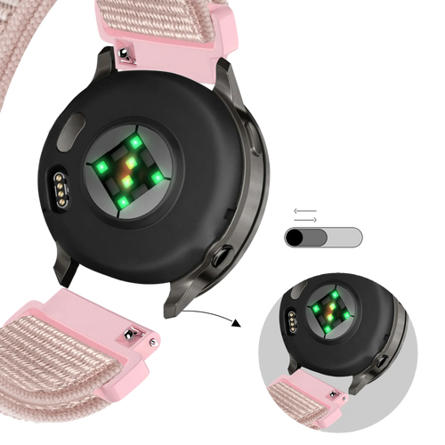 Bandz Garmin Forerunner 265s Nylon Loop Strap (Rose Gold)