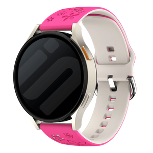 Coros Apex 42mm Flower Silicone Strap (Bright Pink/Starlight)