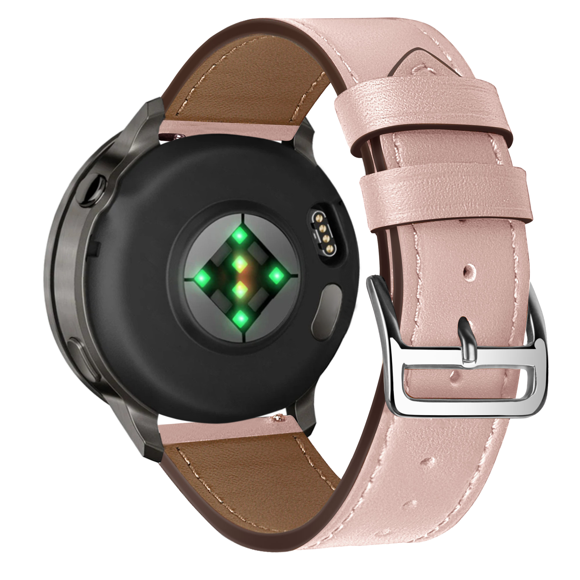 Bandz Correa cuero 'Deluxe' Garmin Vivomove 3s (rosa)
