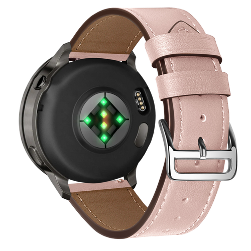 Bandz Garmin Vivoactive 4s Leather Strap 'Deluxe' (Pink)