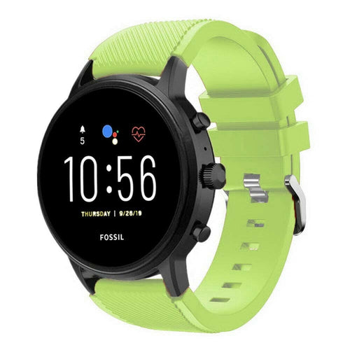 Correa silicona Fossil Gen 4 Explorist HR (verde claro)