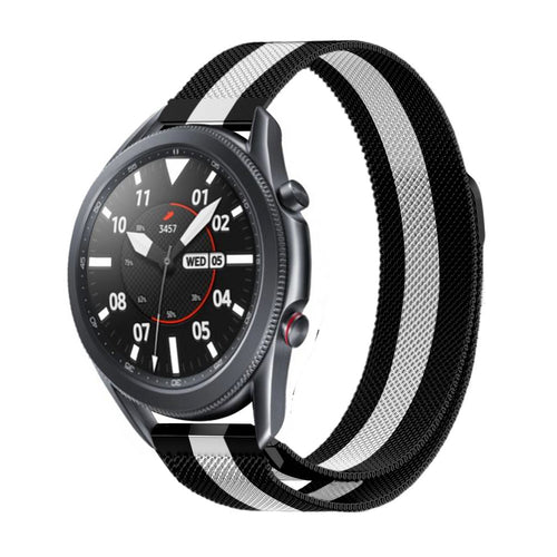 Correa milanesa Samsung Galaxy Watch 3 45mm (negro/blanco)
