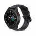 Correa silicona/cuero Galaxy Watch 4 Classic 42mm (negro)