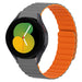 Samsung Galaxy Watch 5 40mm Magnetic Silicone Strap Perfect Fit (Grey/Orange)