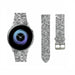 Correa cuero con purpurina Samsung Galaxy Watch Active (plata)