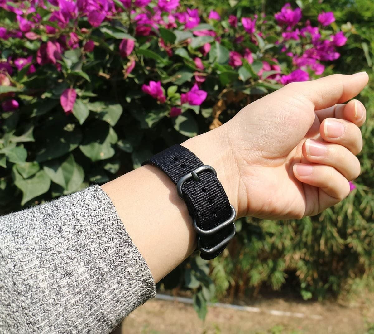 Fossil Gen 4 Explorist (HR) Nylon Strap with Buckle (Black)