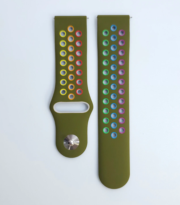 Correa deportiva Withings Steel HR Sport (verde oscuro/colorida)