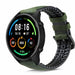 Correa silicona/cuero Xiaomi Mi Watch (negro/verde)