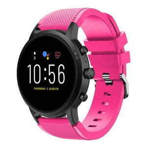 Correa silicona Fossil Gen 4 Explorist HR (rosa claro)
