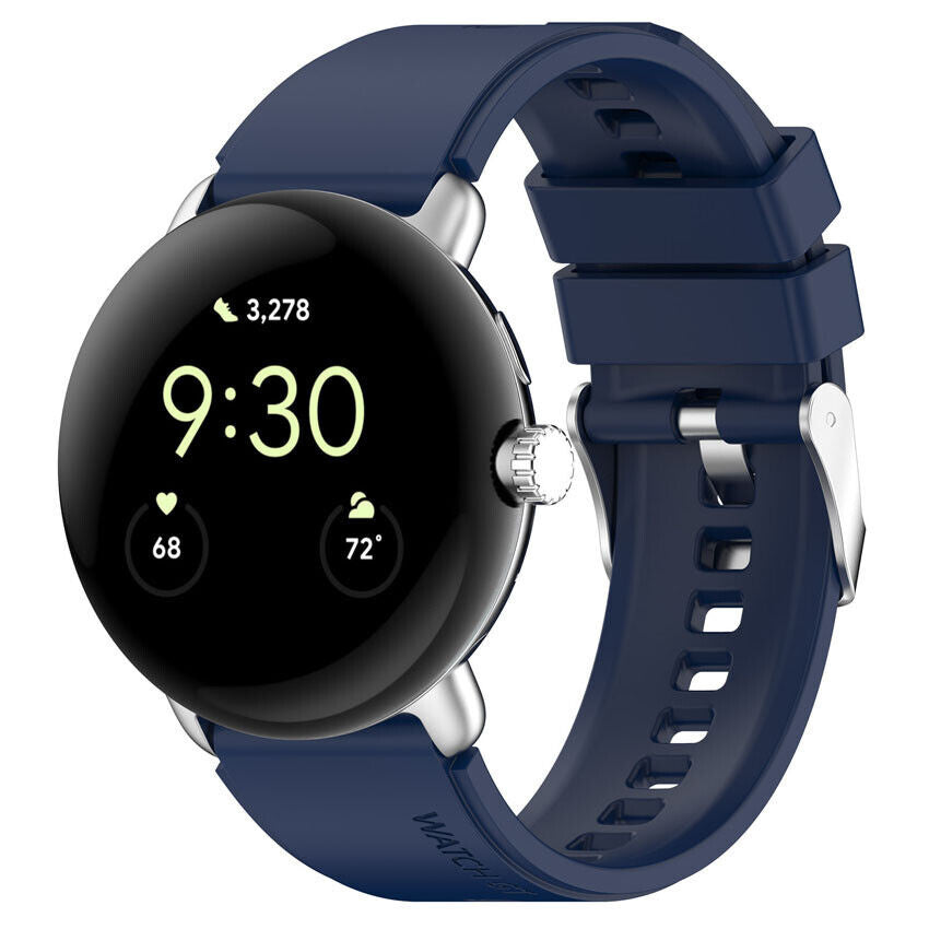 Google Pixel Watch 4 - 41mm Silicone Strap (Dark Blue)