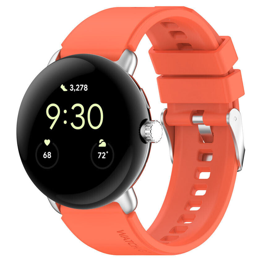 Google Pixel Watch 4 - 41mm Silicone Strap (Orange)