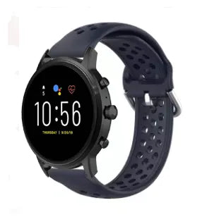 Correa silicona respirable Fossil Gen 4 Explorist HR (azul oscuro)