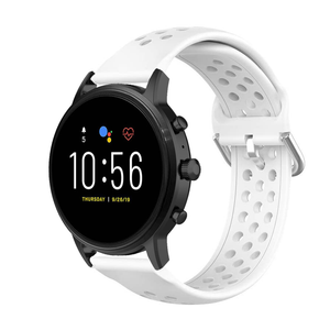Correa silicona respirable Fossil Gen 4 Explorist HR (blanco)