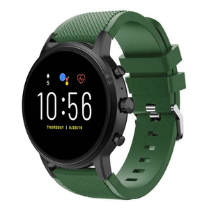 Correa silicona Fossil Gen 4 Explorist HR (verde militar)