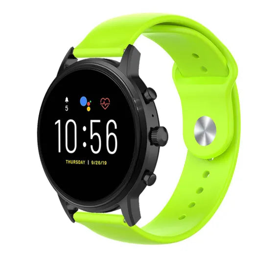 Correa deportiva Fossil Gen 4 Explorist HR (verde claro)
