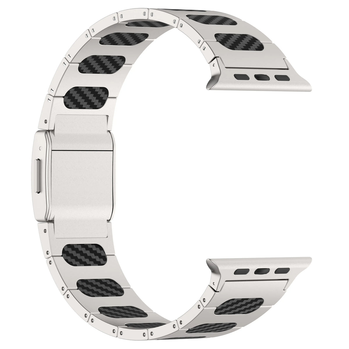Correa acero híbrida refinado Apple Watch Ultra (argent/carbone)