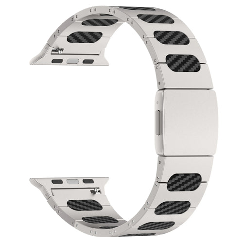 Refined Steel Hybrid Strap, silver/carbon