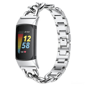 Fitbit Charge 6 Steel Chain Strap (Silver)