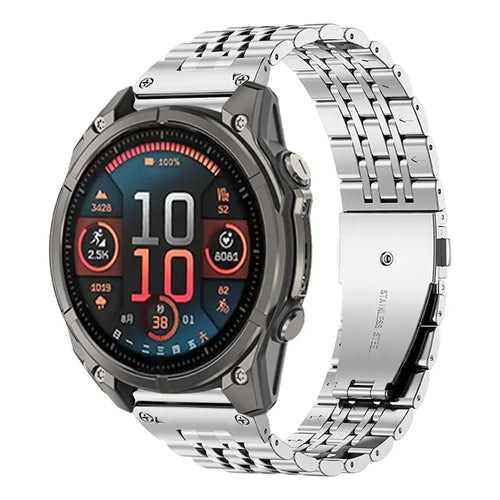 Correa acero '7 beads' premium Garmin Fenix 7s (plata)