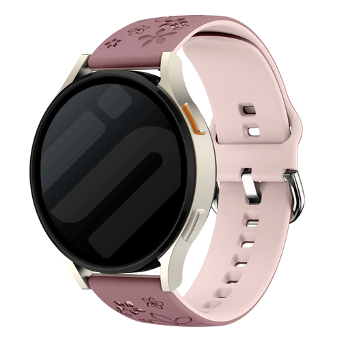 Coros Apex 42mm Flower Silicone Strap (Smoke Purple/Light Pink)