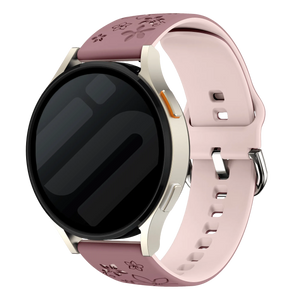 Coros Apex 42mm Flower Silicone Strap (Smoke Purple/Light Pink)