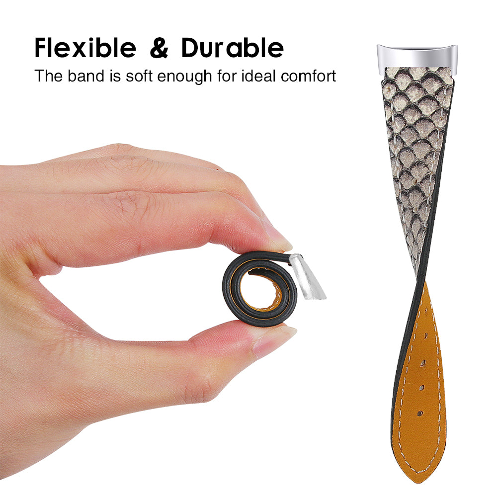 Correa cuero moderna Fitbit Charge 6 (serpiente)