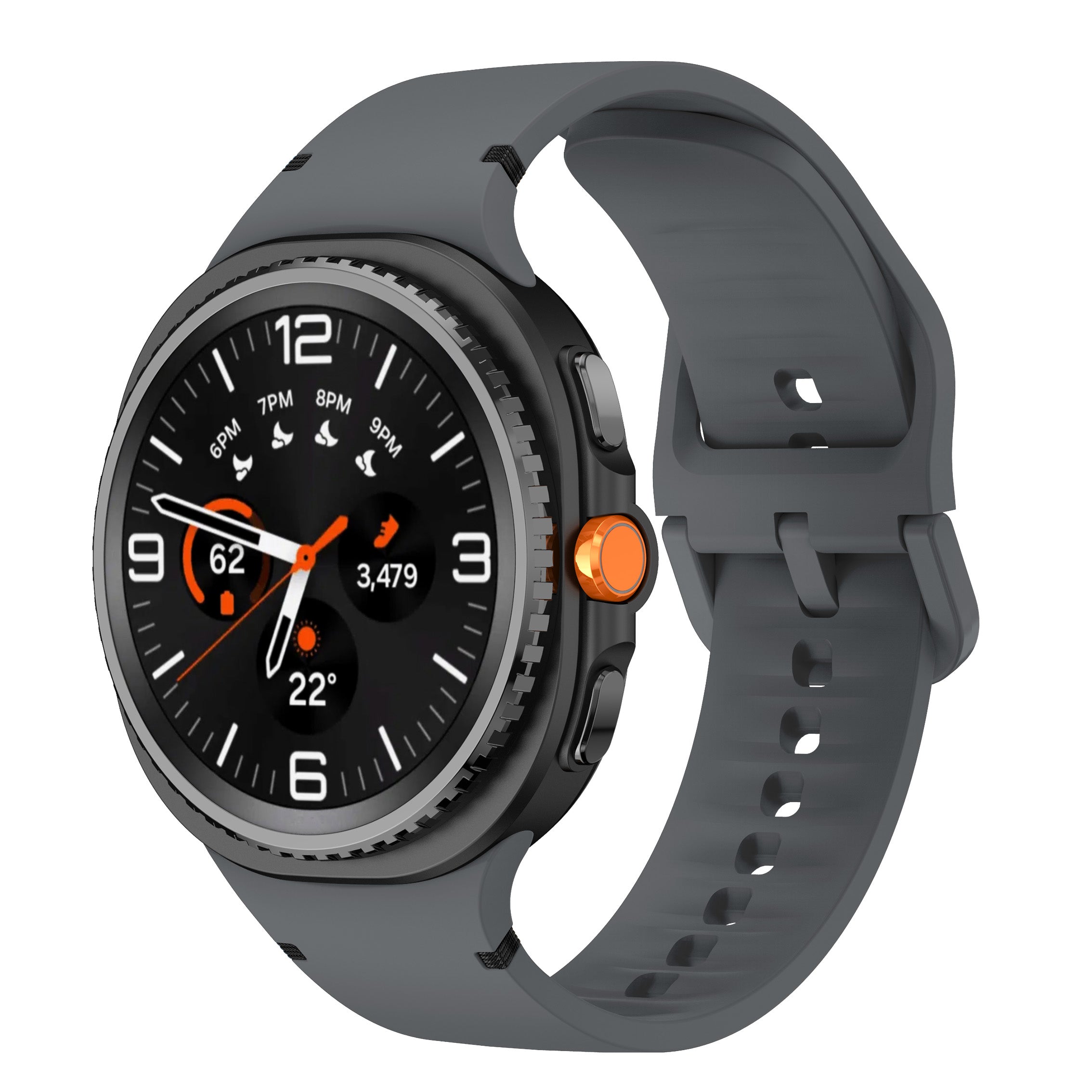 Correa silicona Samsung Galaxy Watch 8 Classic (gris oscuro)