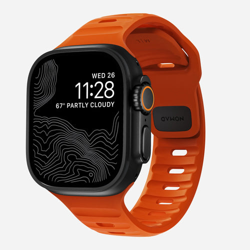 Nomad Correa silicona deportiva Apple Watch (ultra naranja)