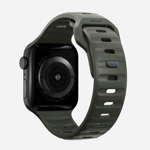 Nomad Correa silicona deportiva Apple Watch (verde ceniza)
