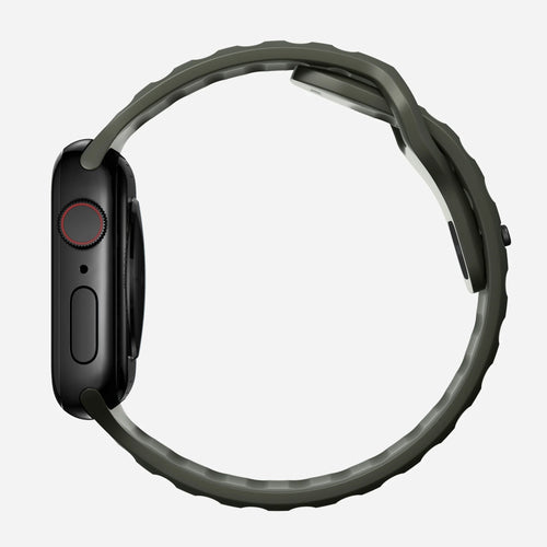 Nomad Correa silicona deportiva Apple Watch (verde ceniza)