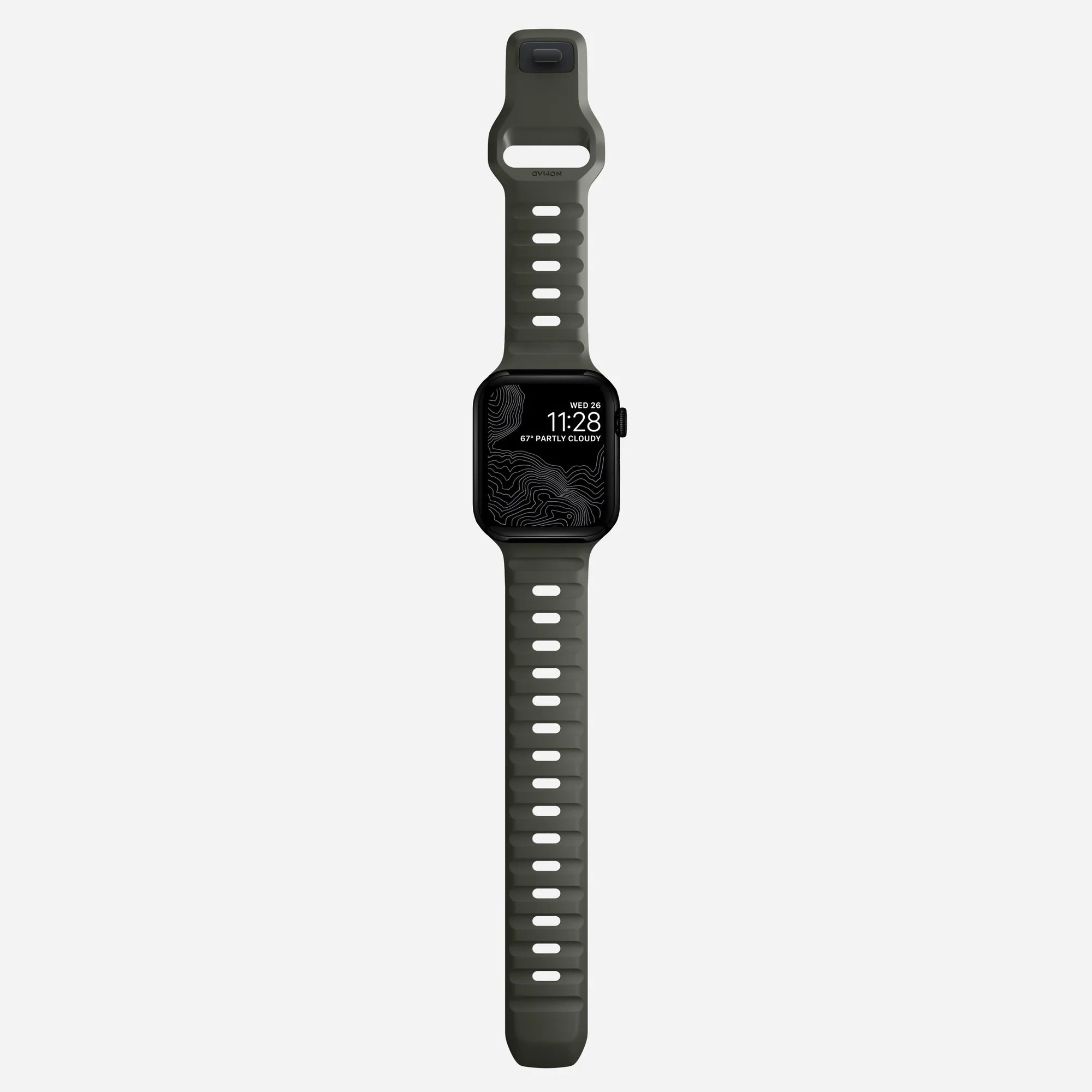 Nomad Sport Apple Watch Silicone Strap (Ash Green)