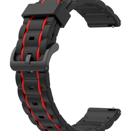 Correa deportiva con hebilla ICE Smart TKS Rectangular 1.41 (negro/rojo)