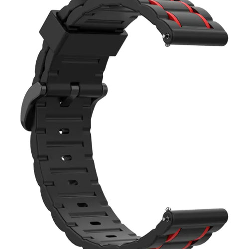 Correa deportiva con hebilla ICE Smart TKS Rectangular 1.41 (negro/rojo)