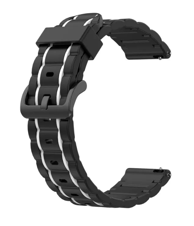 Suunto Run Sport Strap with Buckle (Black/White)