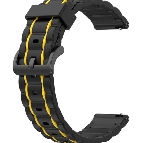 Correa deportiva con hebilla ICE Smart TKS Rectangular 1.41 (negro/amarillo)