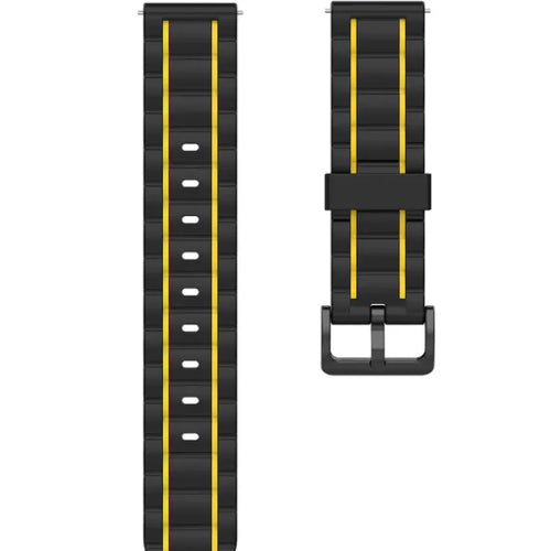 Correa deportiva con hebilla ICE Smart TKS Rectangular 1.41 (negro/amarillo)