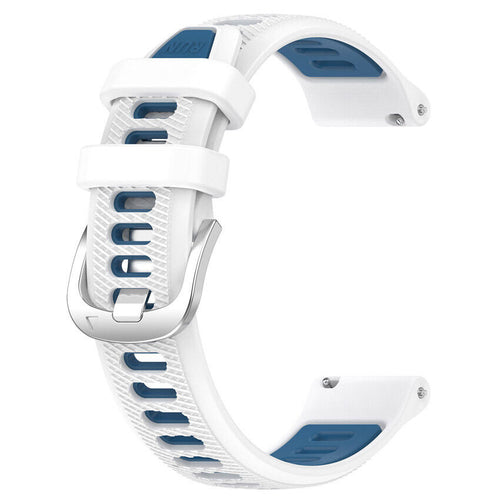 Correa deportiva con hebilla Garmin Vivomove Trend (blanco/azul)