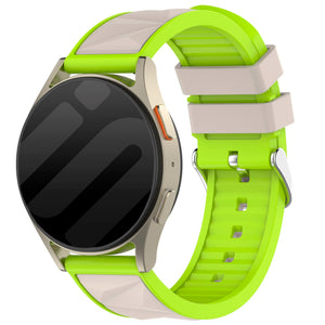 Correa deportiva diamond Amazfit Active 3 Premium (blanco estrella/lima)