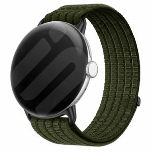 Google Pixel Watch 3 - 45mm Ultra Thin Nylon Strap (Dark Green)